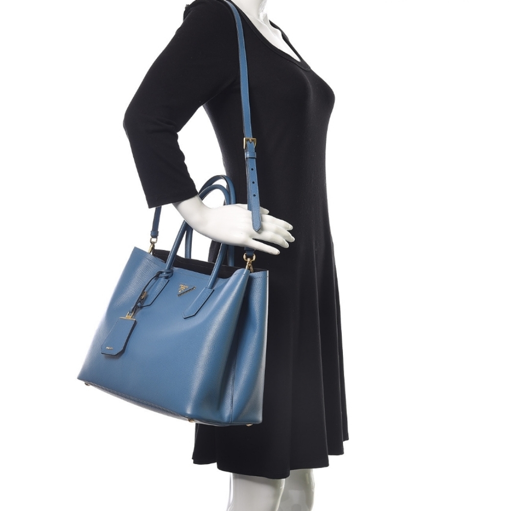 Prada Double Cuir Medium Saffiano Crossbody Bag - Picture 16 of 16
